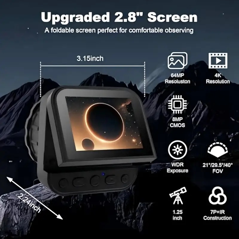 64MP 2.8‘’ Screen 4K Electroni - Electronics & Gadgets Charging Gocable 8 In 1 Edc 100W Cable ulasan dan harga