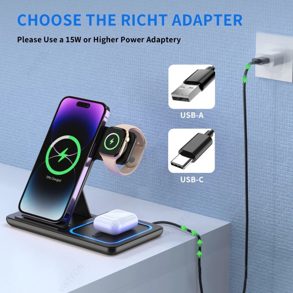 Foldable 3 in 1 Wireless Charg - Portable Wifi Hotspot ulasan dan harga